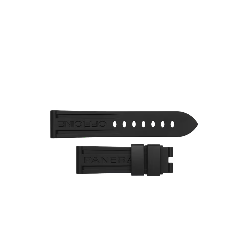 Panerai Black Rubber Strap for Tang Buckle (BA) 24/22