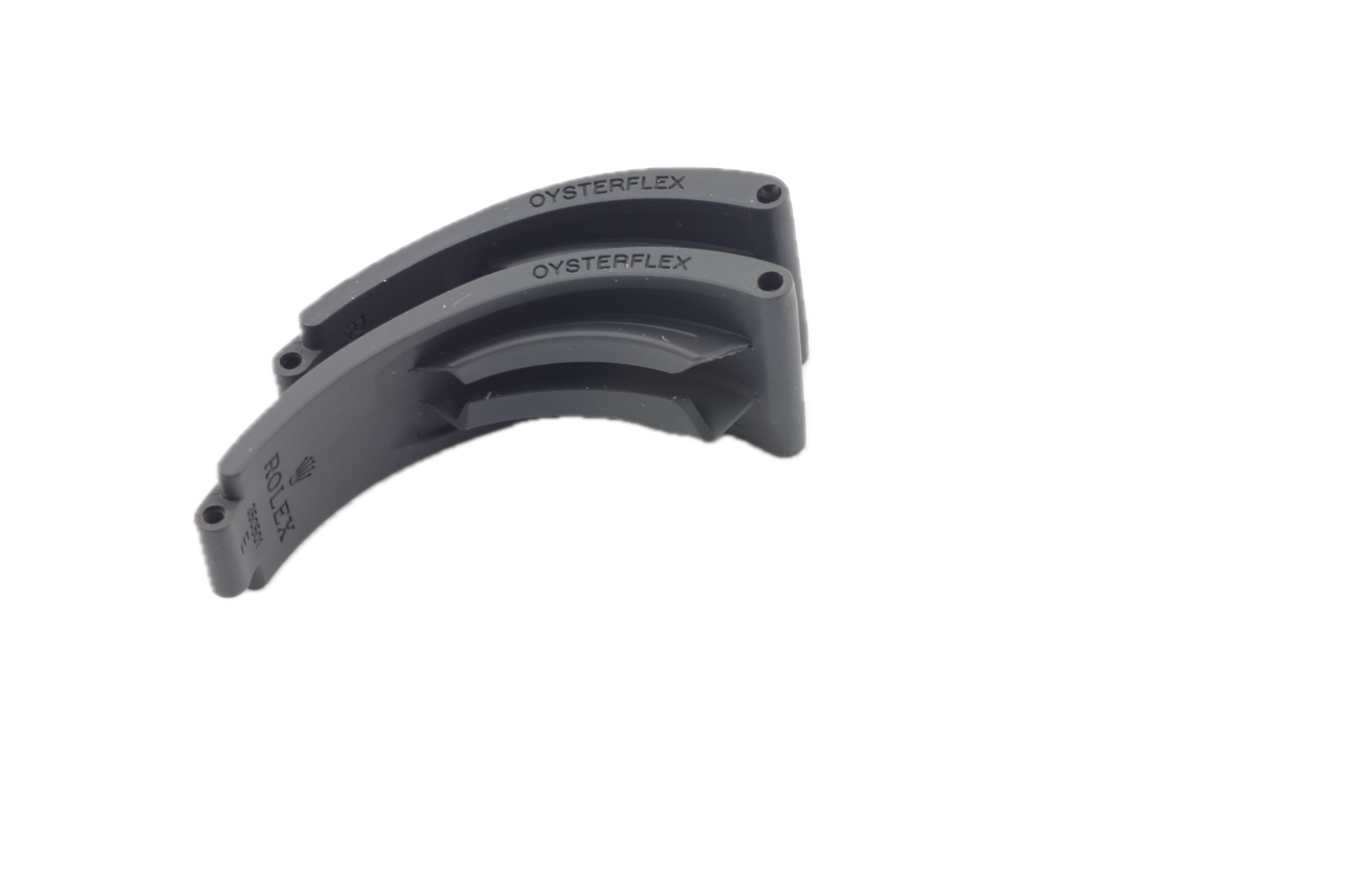 Rolex Daytona Oysterflex Black Rubber Silicon Diver Strap SET 20mm (D + E) 350501