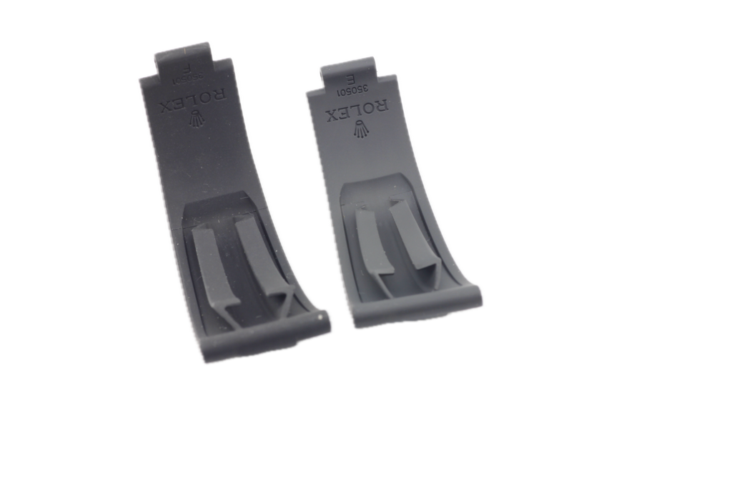 Rolex Daytona Oysterflex Black Rubber Silicon Diver Strap SET 20mm (E +F) 350501