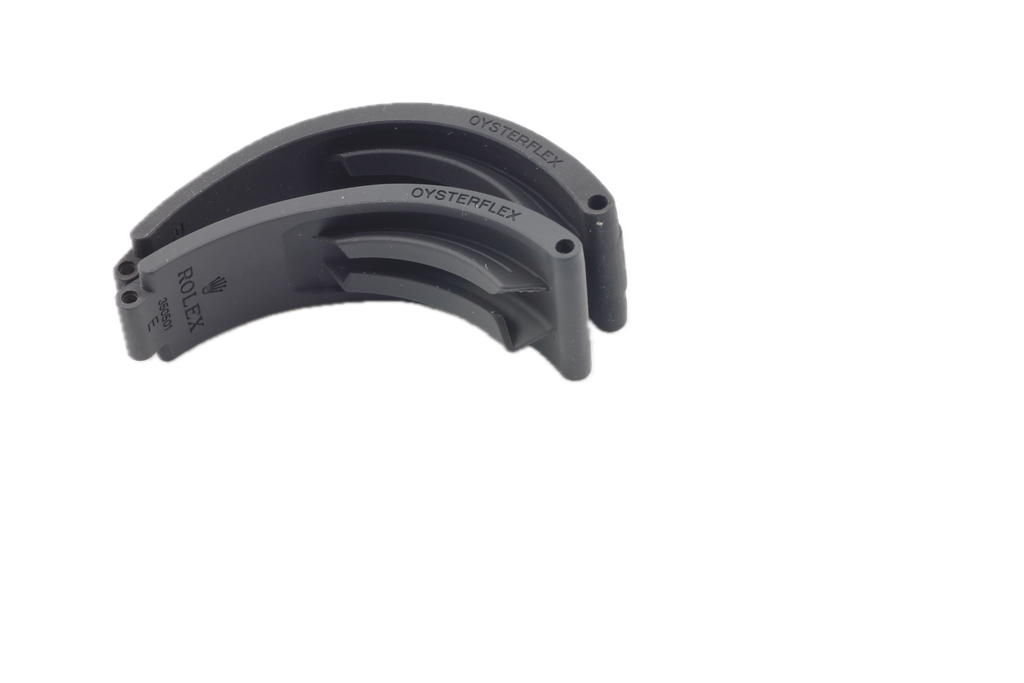 Rolex Daytona Oysterflex Black Rubber Silicon Diver Strap SET 20mm (E +F) 350501