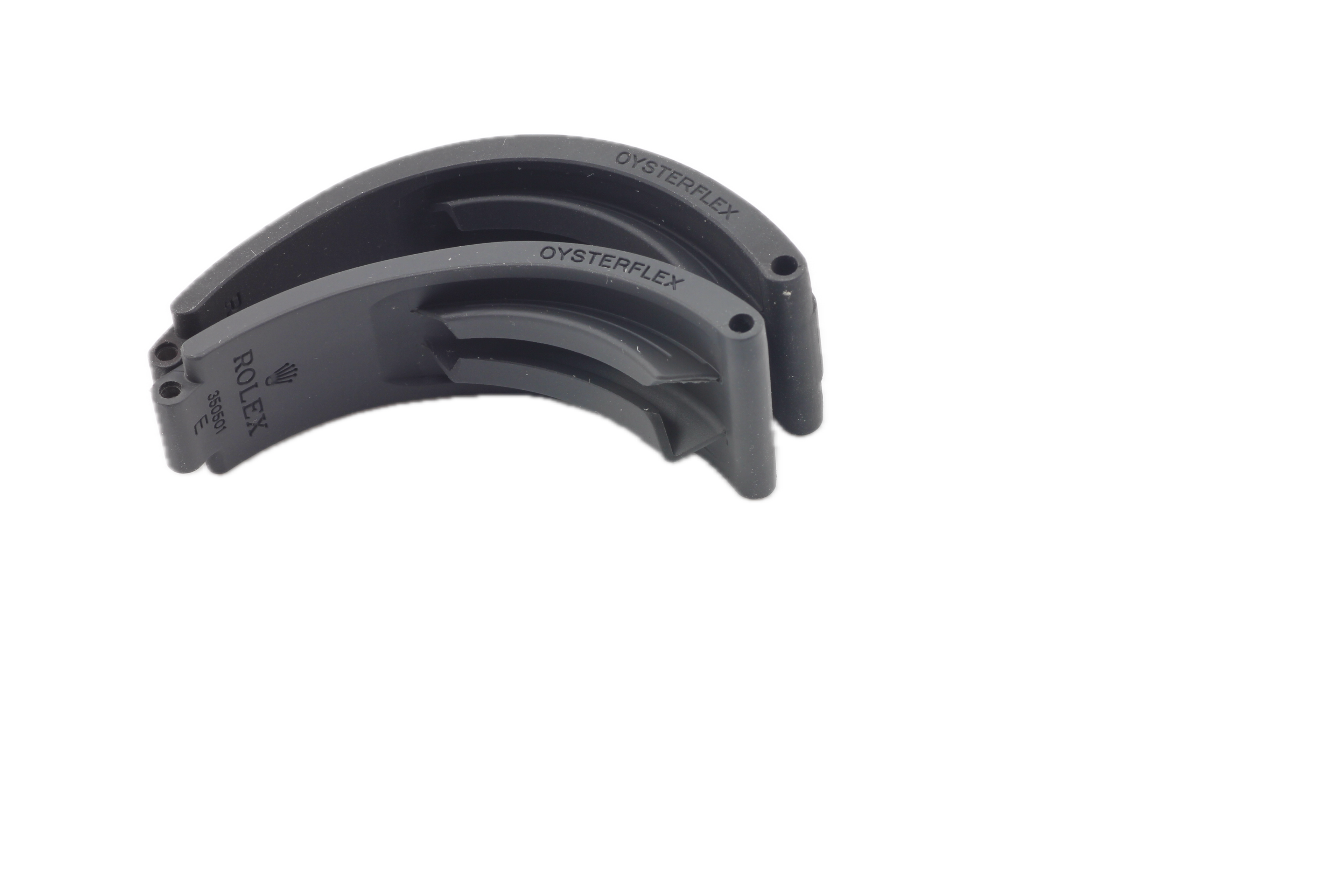 Rolex Daytona Oysterflex Black Rubber Silicon Diver Strap SET 20mm (E +F) 350501