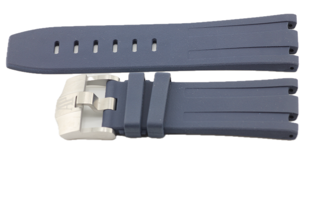 Audemars Piguet Navy Blue Rubber Strap for Diver / Royal Oak Offshore 29/24 w/ Tang Buckle