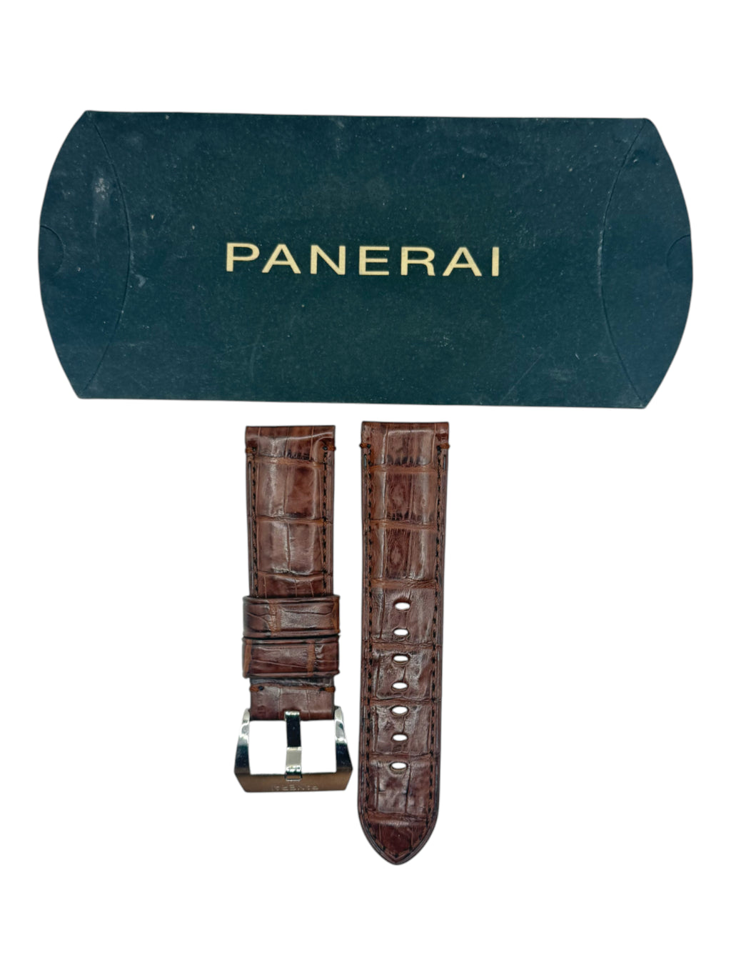 Panerai Brown Alligator Leather Strap 24/22 with Tang Pin Buckle OEM