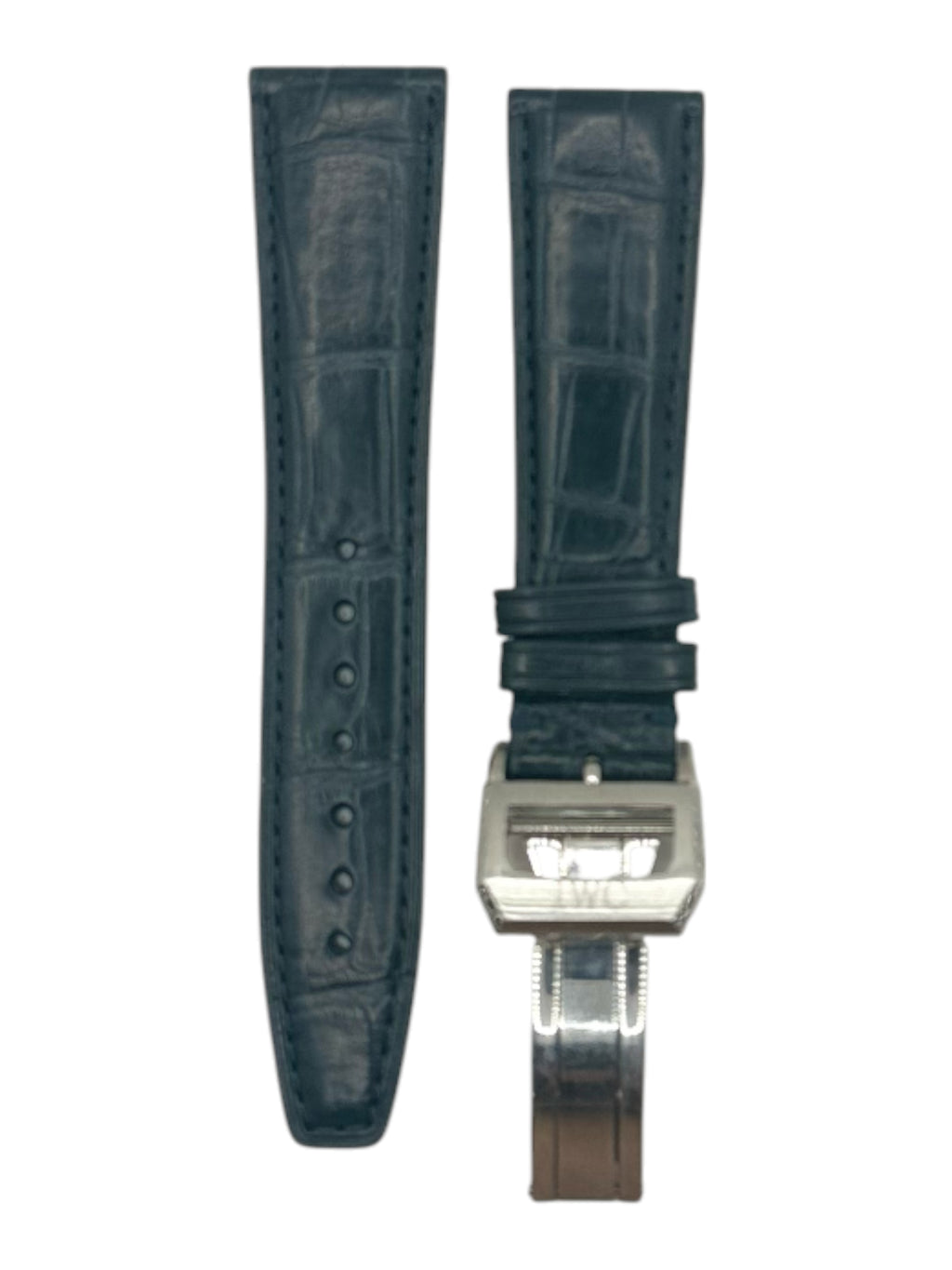 IWC Black Alligator Watch Strap Band w/ Tang Buckle 21/18 Authentic OEM
