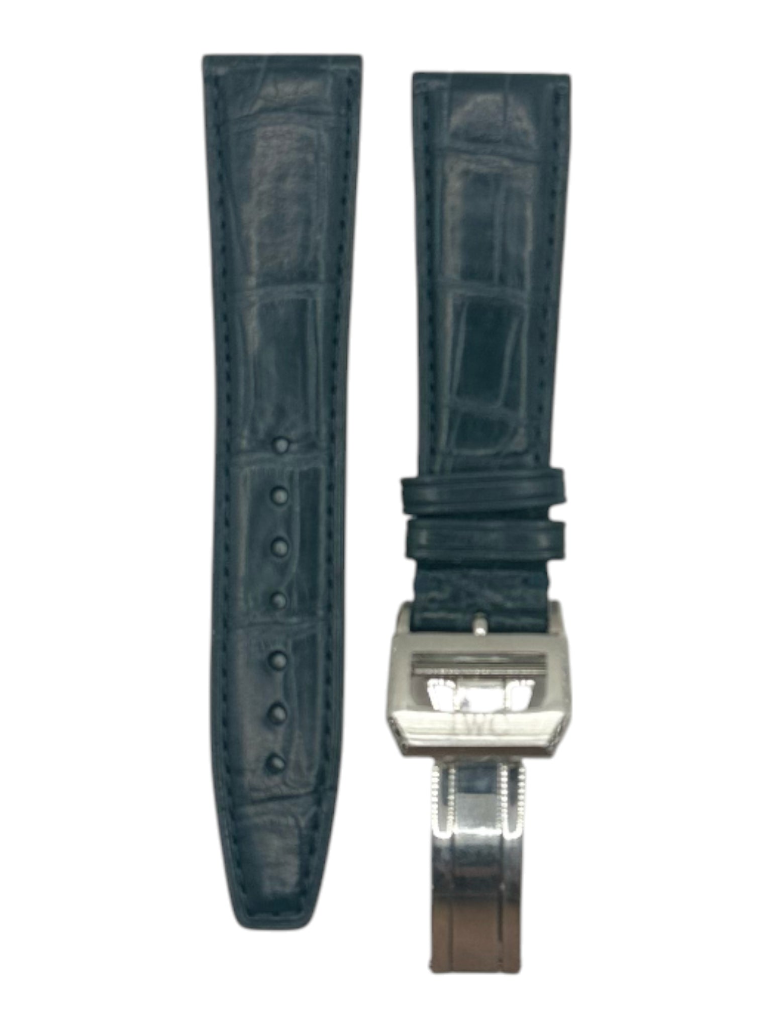 IWC Black Alligator Watch Strap Band w/ Tang Buckle 21/18 Authentic OEM