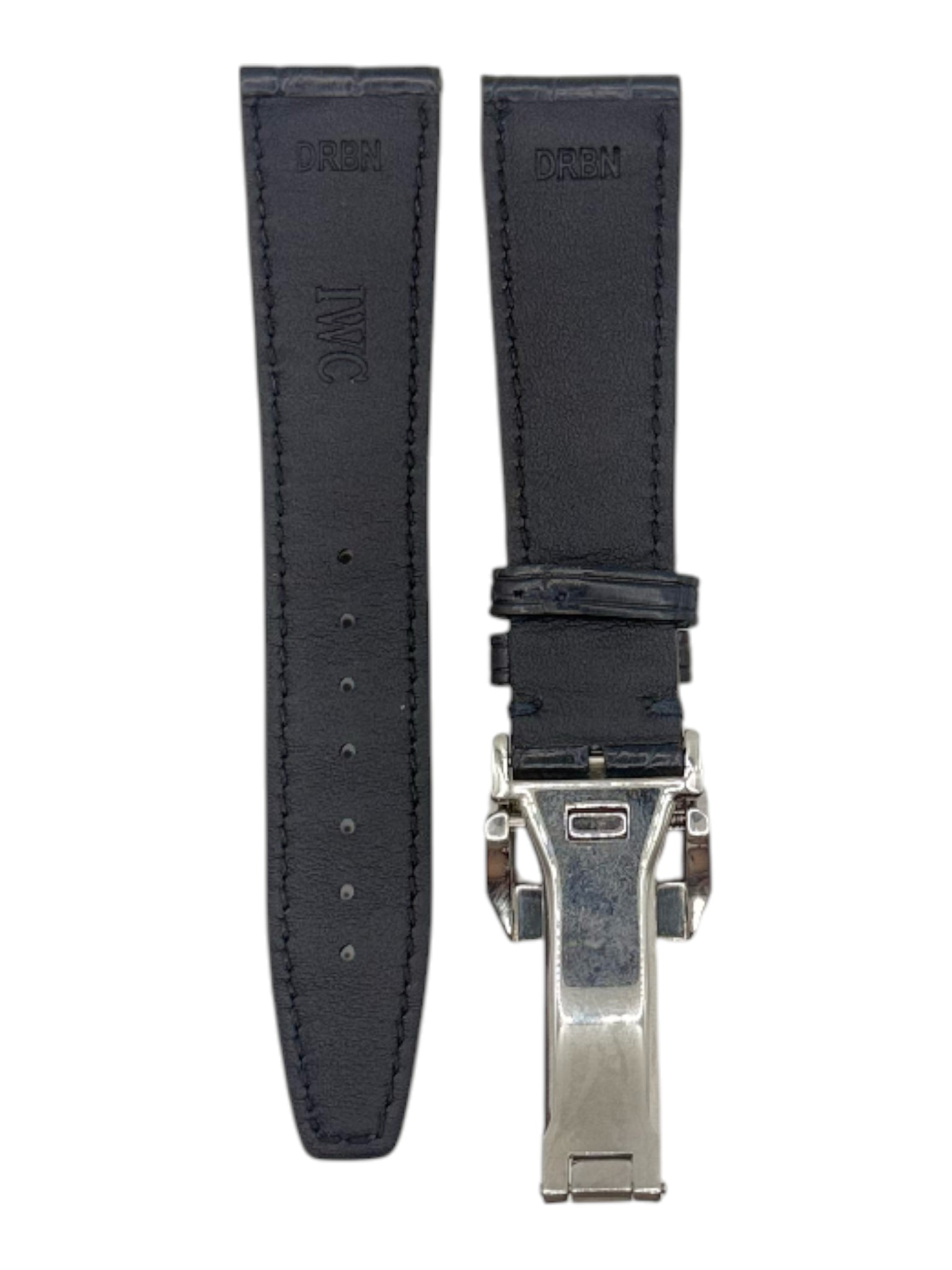 IWC Black Alligator Watch Strap Band w/ Tang Buckle 21/18 Authentic OEM