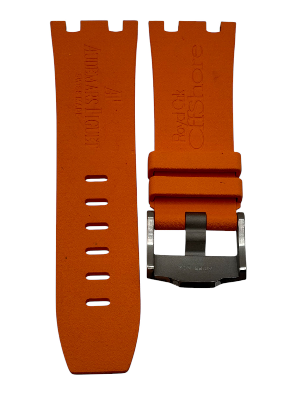 Audemars Piguet Orange Rubber Strap for Diver / Royal Oak Offshore 29/24 w/ Tang Buckle